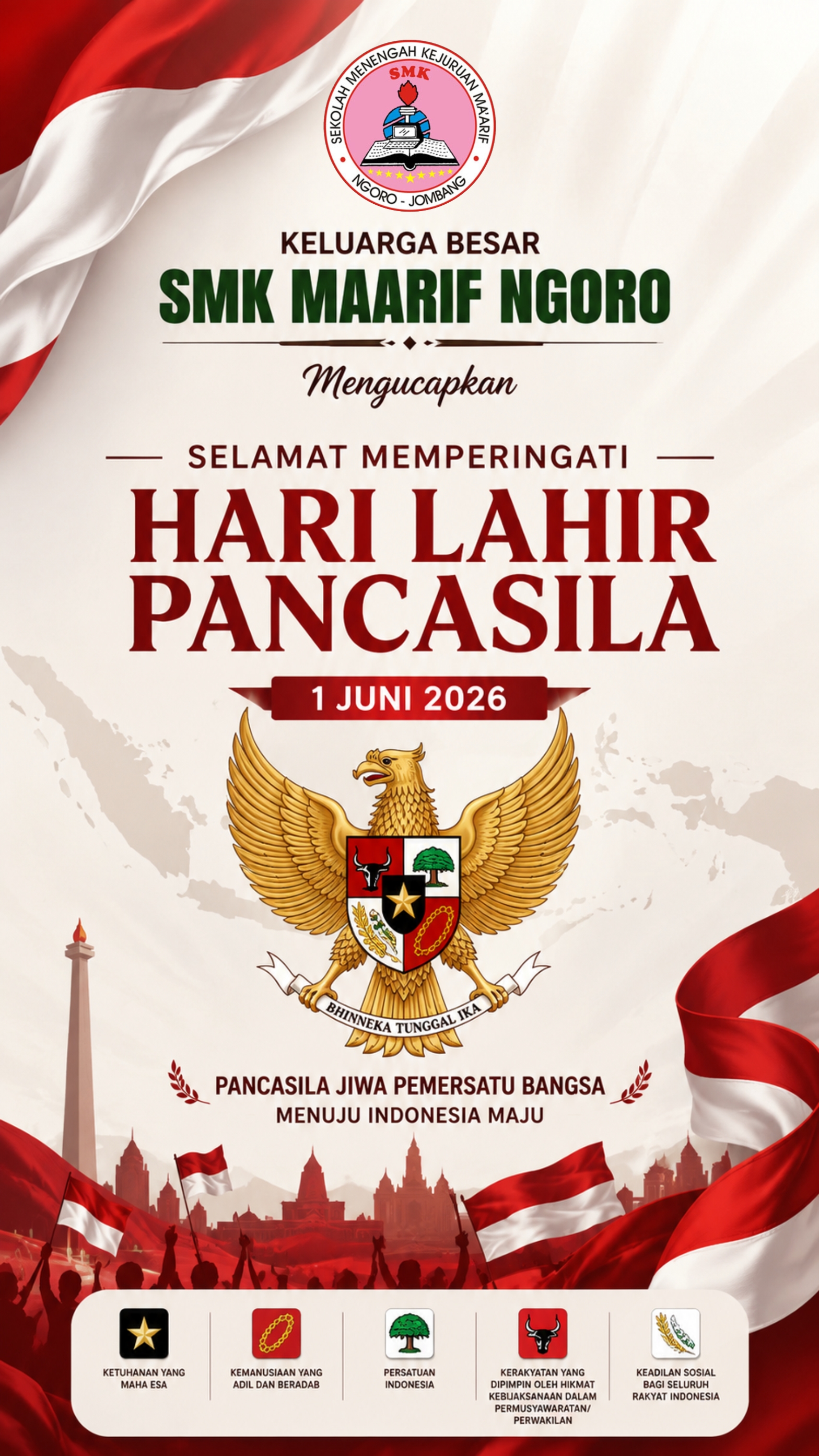 Semangat Hari Lahir Pancasila 2026: Membangun Generasi Berkarakter di SMK Ma'arif Ngoro
